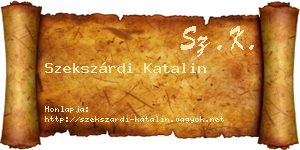 Szekszárdi Katalin névjegykártya